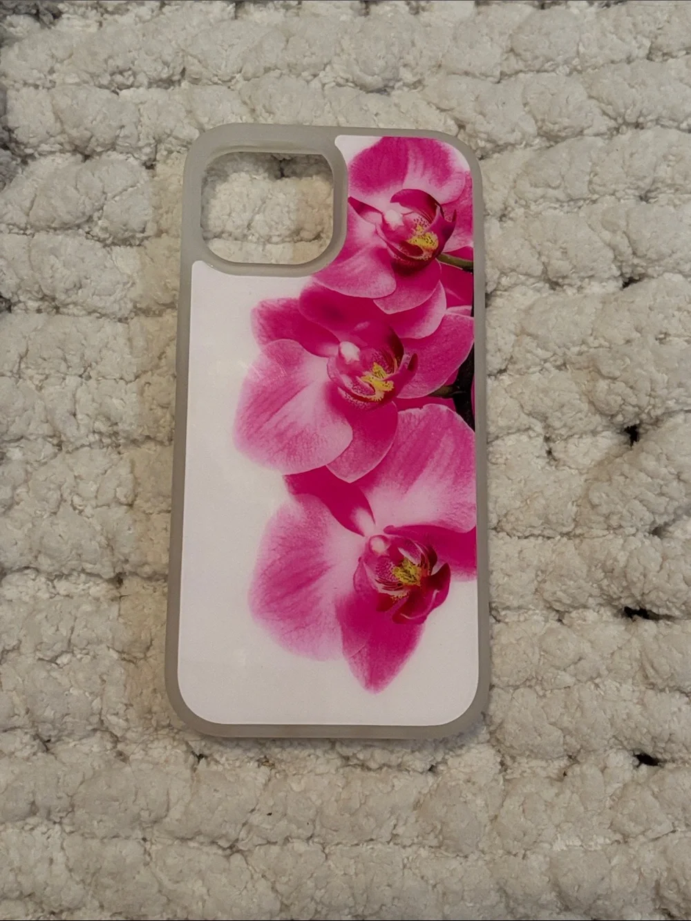Pink Orchid Floral Phone Case with Slim Protective Frame